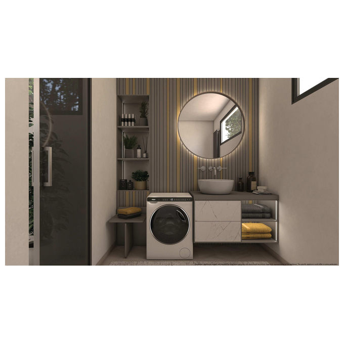 Haier HW50-BP12307U1-S MiniDrum Lavatrice Frontale 5 Kg 1200 rpm Classe A Wi-Fi Inverter (70x51x49 cm) colore Bianco