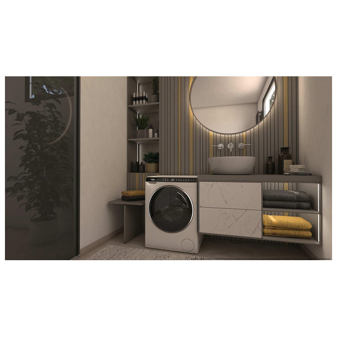 Haier HW50-BP12307U1-S MiniDrum Lavatrice Frontale 5 Kg 1200 rpm Classe A Wi-Fi Inverter (70x51x49 cm) colore Bianco