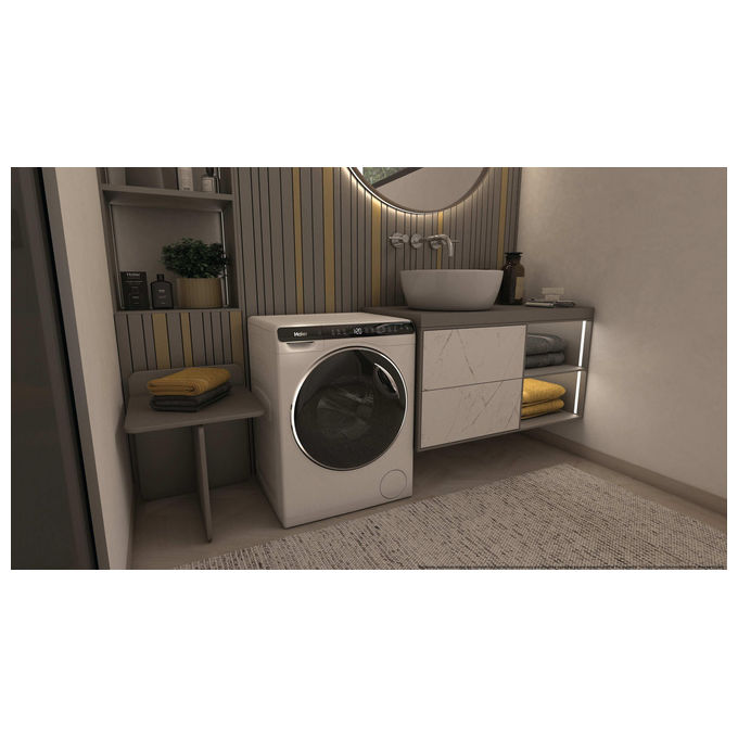 Haier HW50-BP12307U1-S MiniDrum Lavatrice Frontale 5 Kg 1200 rpm Classe A Wi-Fi Inverter (70x51x49 cm) colore Bianco