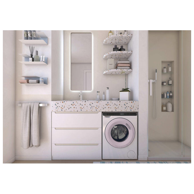 Candy CW50-BP12307WU-S ProWash 700 Mini Lavatrice Frontale 5 Kg 1151 rpm Classe A Inverter Wi-Fi Bluetooth (70x51x48,8 cm) colore Bianco
