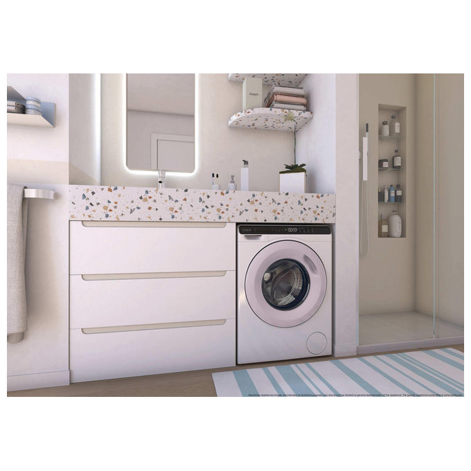 Candy CW50-BP12307WU-S ProWash 700 Mini Lavatrice Frontale 5 Kg 1151 rpm Classe A Inverter Wi-Fi Bluetooth (70x51x48,8 cm) colore Bianco
