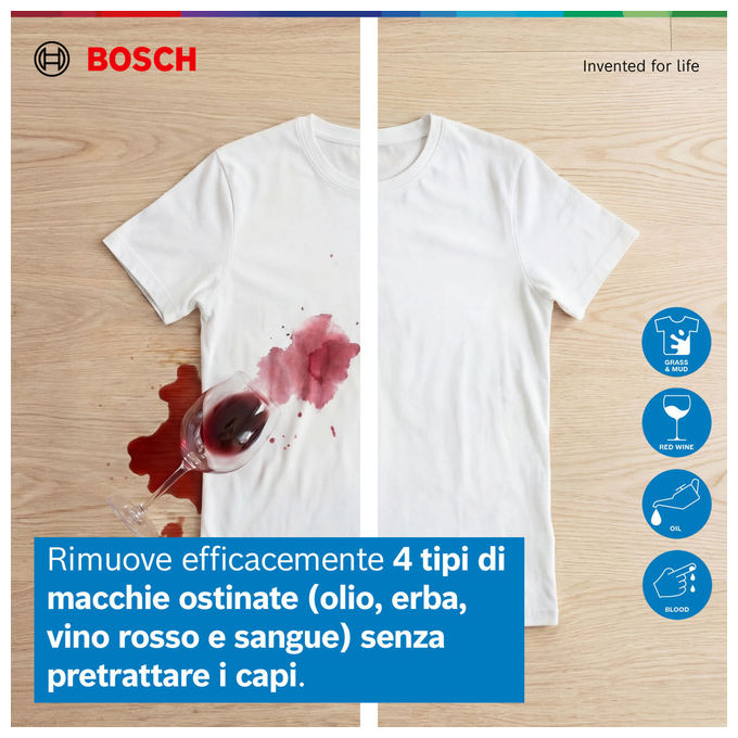 Bosch WGG244Z0IT Serie 6 Lavatrice Carica Frontale 9 Kg 1400 rpm Classe A 71 dB ActiveWater Plus (84x59.8x58.8 cm) colore Bianco