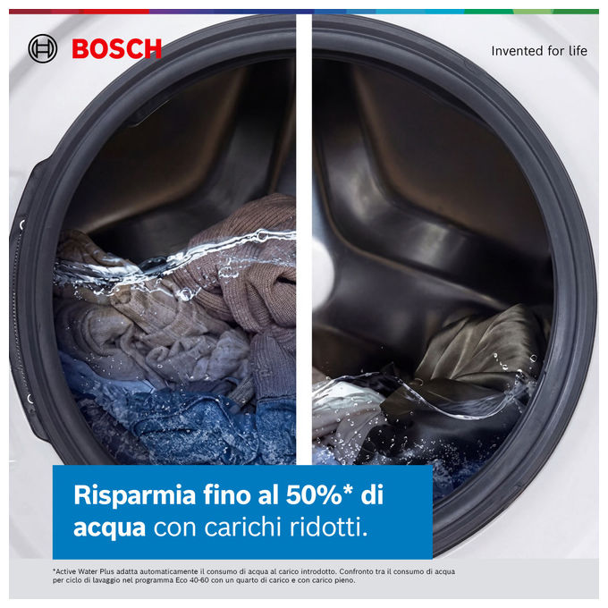 Bosch WGG244Z0IT Serie 6 Lavatrice Carica Frontale 9 Kg 1400 rpm Classe A 71 dB ActiveWater Plus (84x59.8x58.8 cm) colore Bianco
