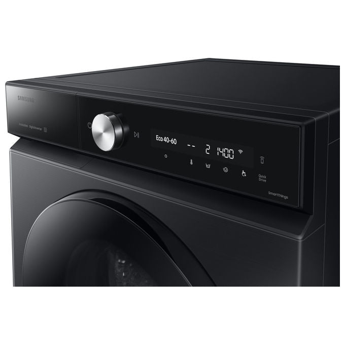 Samsung WW90DB8U95GB QuickDrive 8000 Lavatrice Frontale 9 Kg 1400 rpm Classe A Wi-Fi Vapore Ecodosatore (85x60x60 cm) colore Nero