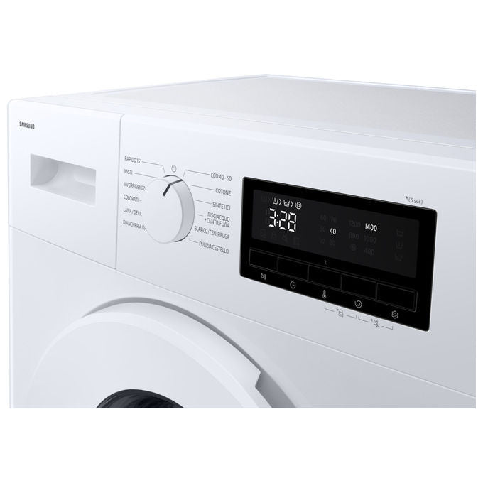 Samsung WW70FG3M05TWET Serie 3000 Lavatrice Slim 7 Kg 1400 rpm Classe A Motore Inverter Vapore (85x60x45 cm) colore Bianco