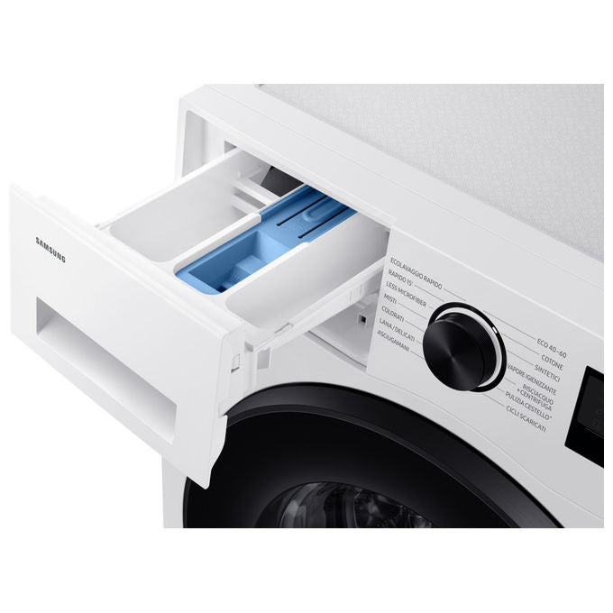 Samsung WW10FG5U34AEET Crystal Clean Lavatrice Carica Frontale 10 Kg 1400 rpm Classe A Wi-Fi Vapore EcoBubble (85x60x57.5 cm) colore Bianco