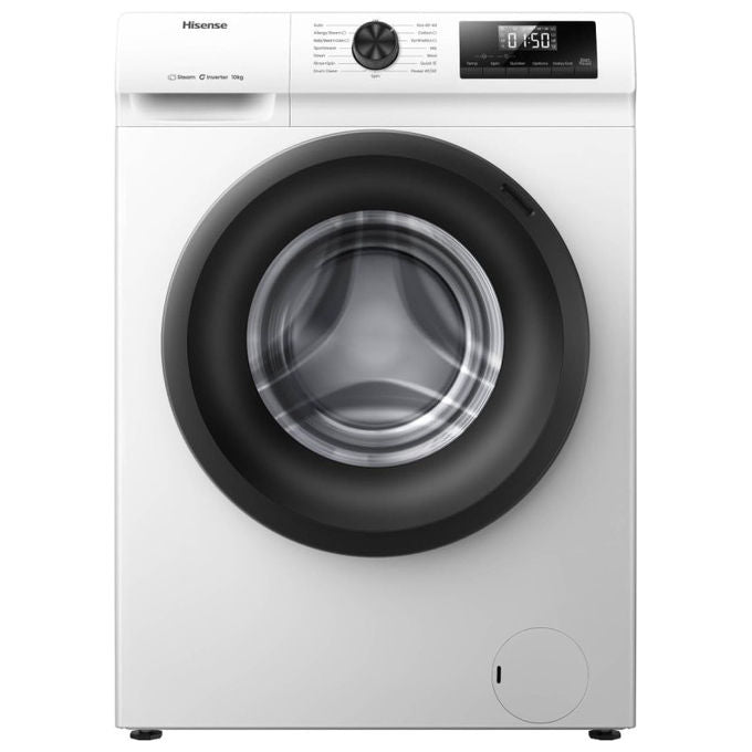 Hisense WF1Q1041BW Lavatrice Carica Frontale 10 Kg 1400 rpm Classe A Vapore Inverter 15 Programmi (84,5x59,5x55 cm) colore Bianco
