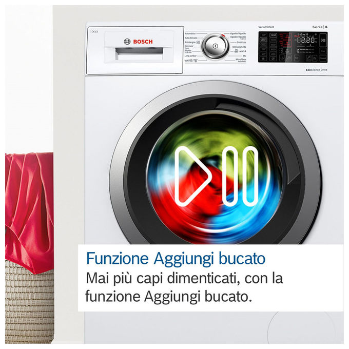 Bosch WGG254Z6II Serie 6 Lavatrice Frontale 10 Kg 1400 rpm Classe A ActiveWater Plus SpeedPerfect (85x60x59 cm) colore Bianco