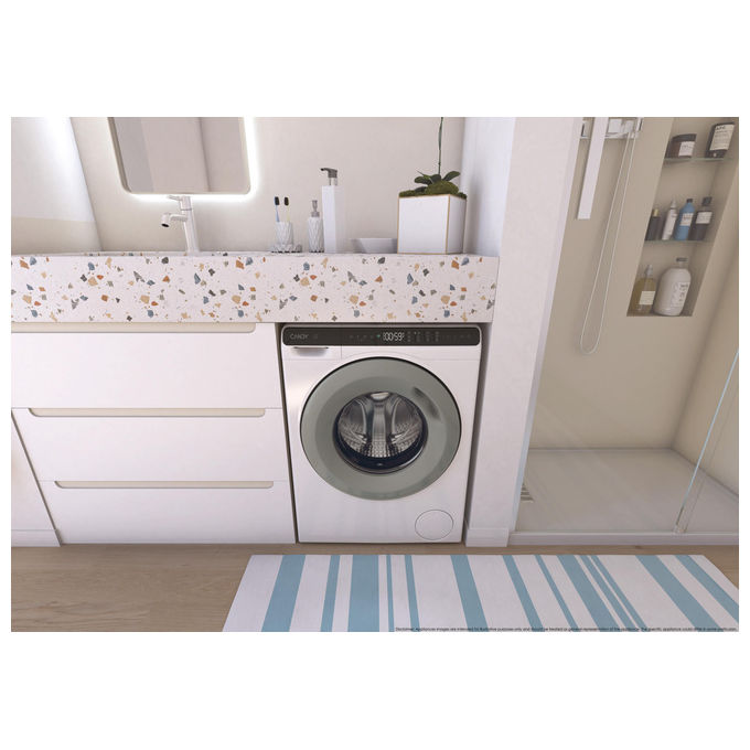 Candy CW50-BP12307GU-S ProWash 700 Mini Lavatrice Compatta 5 Kg 1200 rpm Classe A Inverter Wi-Fi (70x51x49 cm) colore Bianco