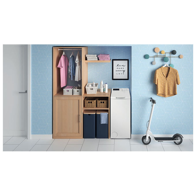 Indesit BTW B7251P IT Lavatrice Carica dall'Alto 7 Kg 1200 rpm Classe B Motore Inverter 14 Programmi (90x40x60 cm) colore Bianco