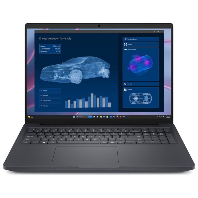 Dell MC16255 Pro Max 16 Notebook AMD Ryzen AI 7 PRO 350 16'' Full HD+ 32GB RAM 1TB SSD NVIDIA RTX PRO 1000 Blackwell 8GB Wi-Fi 7 Windows 11 Pro colore Nero