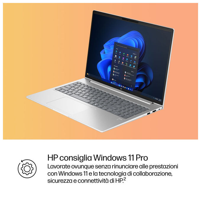 HP B39WSAT ProBook 4 G1iR Notebook 16'' Intel Core 7 150U 16 GB DDR5 512 GB SSD NVMe Wi-Fi 6E Windows 11 Pro colore Argento
