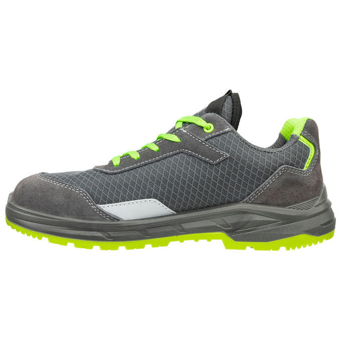 Albatros 647340 AXIS GREEN Scarpe Antinfortunistiche Basse S1P FO SR Puntale in Acciaio Lamina in Acciaio Tomaia in Microfibra Suola Antiscivolo colore Grigio Verde