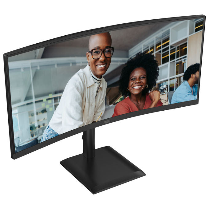 AOC CU34E4CV Monitor PC 34'' Curvo VA UWQHD 21:9 120Hz HDR10 USB-C 90W KVM FreeSync colore Nero