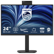 Philips 24B2N3200JH-00 Serie 3000 Monitor PC 23.8'' IPS Full HD 1920x1080 120Hz 4ms Webcam 5MP Altoparlanti USB Hub VESA colore Nero