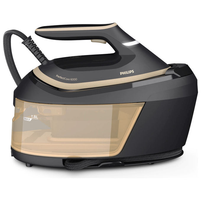 Philips PSG6064-80 PerfectCare 6000 Series Ferro Generatore di Vapore 2400 W 8 bar 600 g-min OptimalTEMP SteamGlide Advanced colore Nero Oro