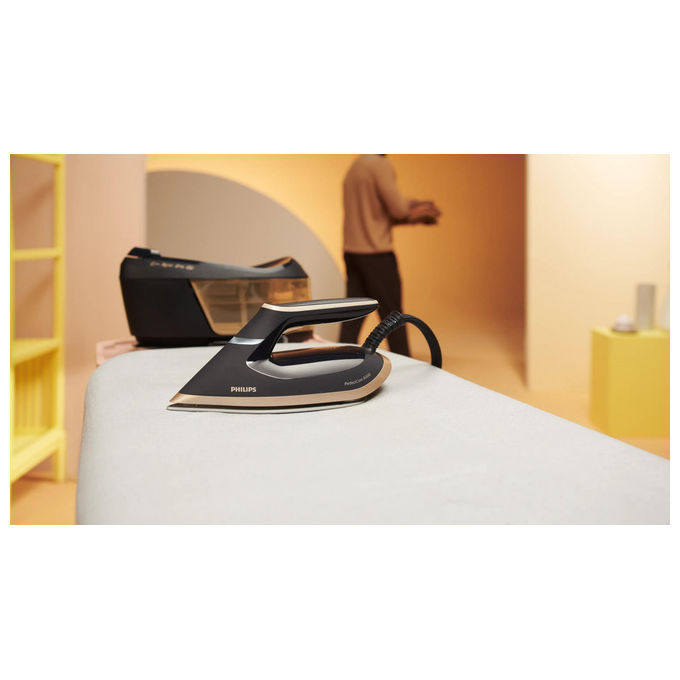 Philips PSG6064-80 PerfectCare 6000 Series Ferro Generatore di Vapore 2400 W 8 bar 600 g-min OptimalTEMP SteamGlide Advanced colore Nero Oro