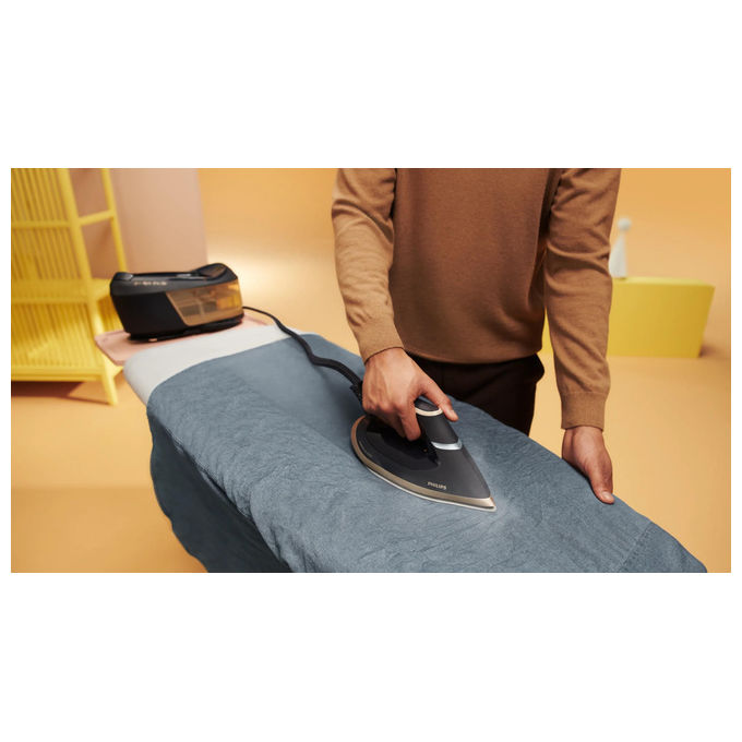 Philips PSG6064-80 PerfectCare 6000 Series Ferro Generatore di Vapore 2400 W 8 bar 600 g-min OptimalTEMP SteamGlide Advanced colore Nero Oro
