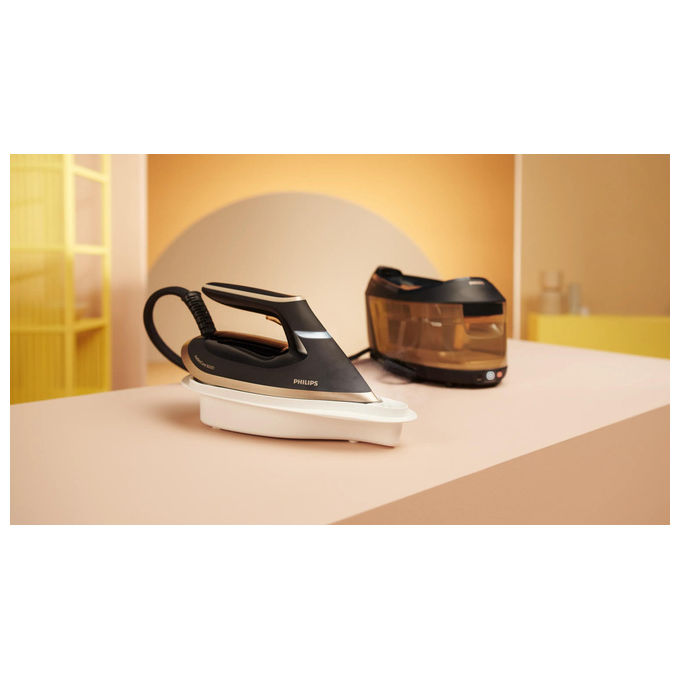 Philips PSG6064-80 PerfectCare 6000 Series Ferro Generatore di Vapore 2400 W 8 bar 600 g-min OptimalTEMP SteamGlide Advanced colore Nero Oro
