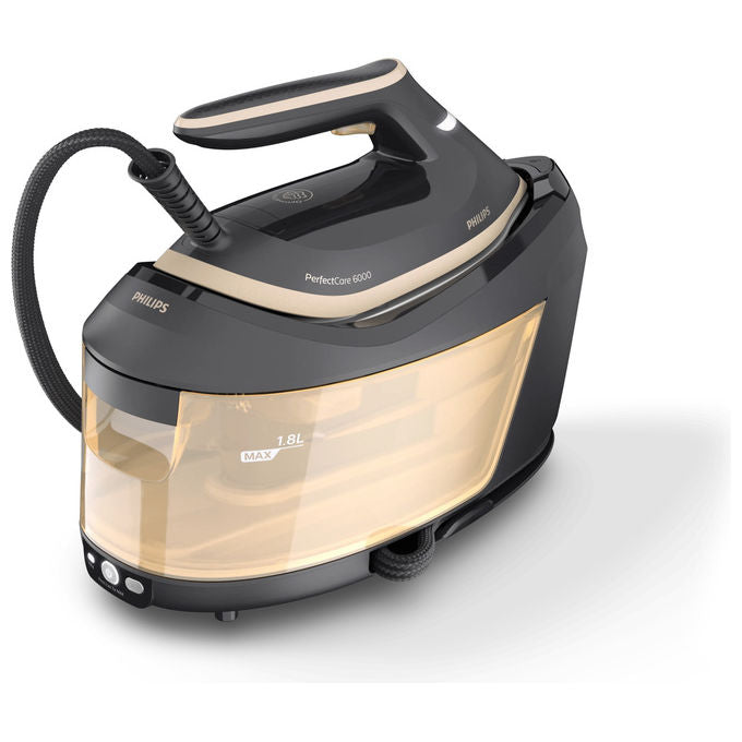 Philips PSG6064-80 PerfectCare 6000 Series Ferro Generatore di Vapore 2400 W 8 bar 600 g-min OptimalTEMP SteamGlide Advanced colore Nero Oro