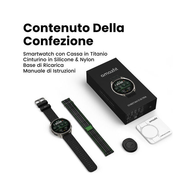 Amazfit CHEETAH 2 ULTRA Smartwatch AMOLED 1.5'' GPS NFC Wi-Fi Titanio 64 GB 5 ATM colore Titanio