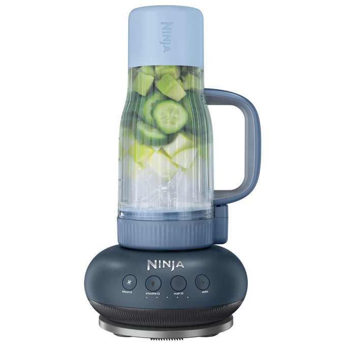 Ninja DB351EUCY BlendBoss Frullatore Personale Portatile 1100W bicchiere 710 ml 3 programmi Auto-iQ colore Ciberspazio