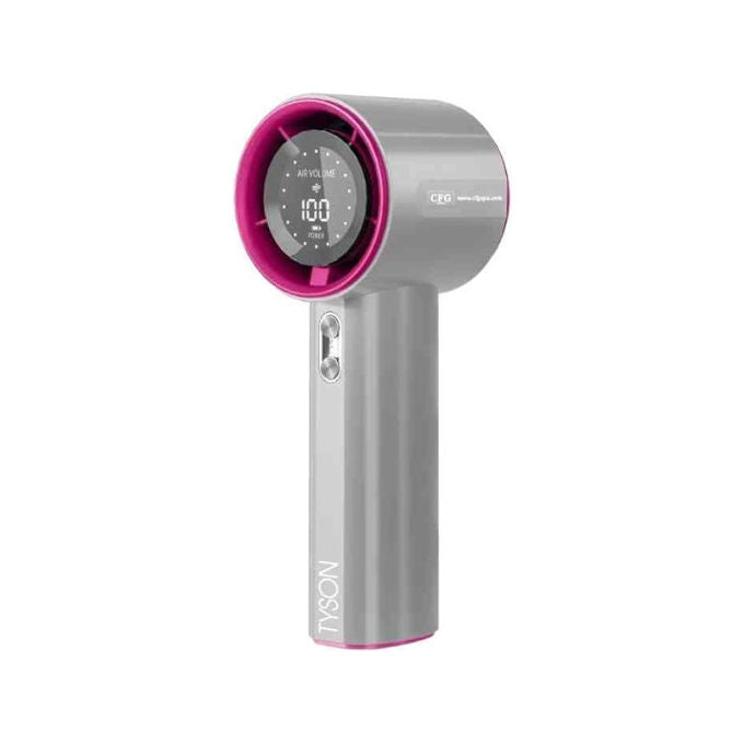 CFG EV137 Tyson Ventilatore portatile ricaricabile 16 cm batteria 4000mAh USB C display LED colore Grigio Viola