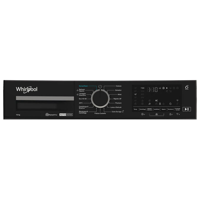 Whirlpool WPM011GADSIT 6TH SENSE Lavatrice Frontale 10 Kg 1400 rpm Classe A WiFi AutoDose Inverter (85x60x58 cm) colore Grigio