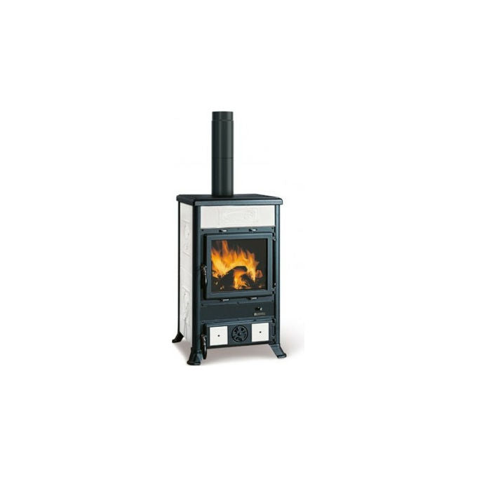 La Nordica 7017605 Rossella R1 5.0 Stufa a Legna 9 kW 257 m³ Classe A+ Maiolica Liberty colore Bianco Infinity