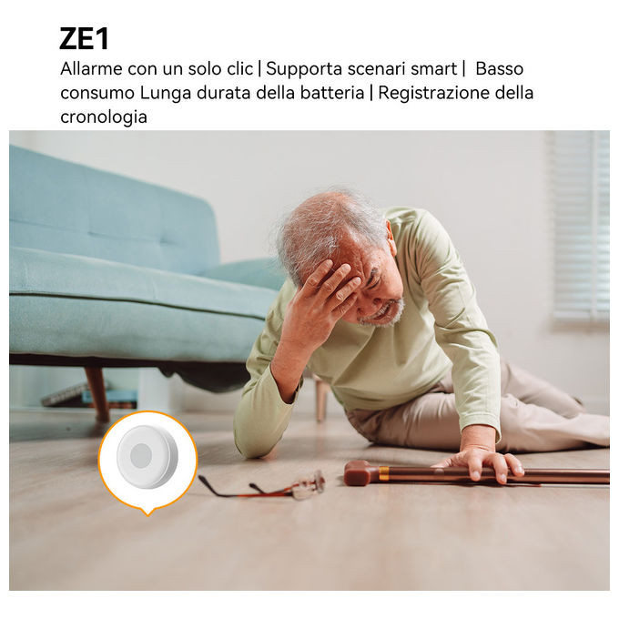 Imou KIT-ALARM(ZG2) Kit Allarme Smart Centralina ZigBee Wi-Fi 2 Sensori Porta 1 Sensore Movimento 1 Bottone Smart colore Bianco