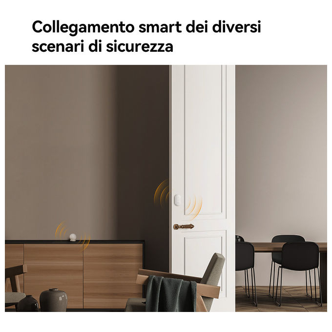 Imou KIT-ALARM(ZG2) Kit Allarme Smart Centralina ZigBee Wi-Fi 2 Sensori Porta 1 Sensore Movimento 1 Bottone Smart colore Bianco