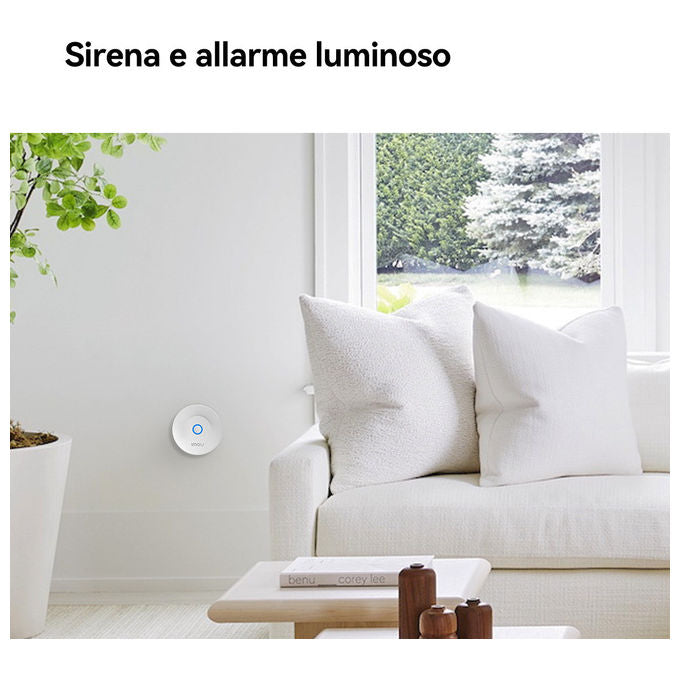 Imou KIT-ALARM(ZG2) Kit Allarme Smart Centralina ZigBee Wi-Fi 2 Sensori Porta 1 Sensore Movimento 1 Bottone Smart colore Bianco