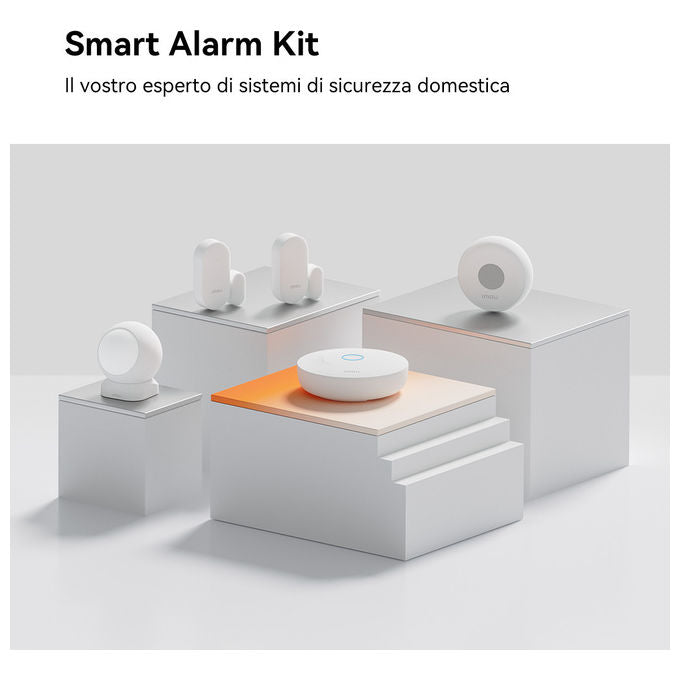 Imou KIT-ALARM(ZG2) Kit Allarme Smart Centralina ZigBee Wi-Fi 2 Sensori Porta 1 Sensore Movimento 1 Bottone Smart colore Bianco