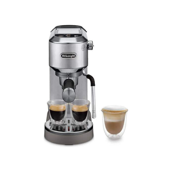 De'Longhi EC890.M Dedica Duo Macchina da caffe' Espresso 1.1 L 15 bar 1450 W Cold Brew Cialde E.S.E. colore Argento