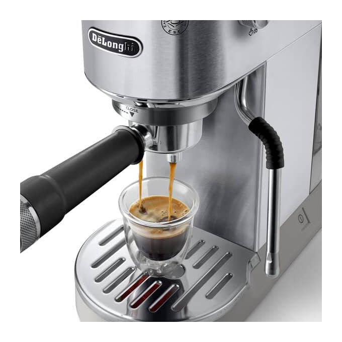De'Longhi EC890.M Dedica Duo Macchina da caffe' Espresso 1.1 L 15 bar 1450 W Cold Brew Cialde E.S.E. colore Argento