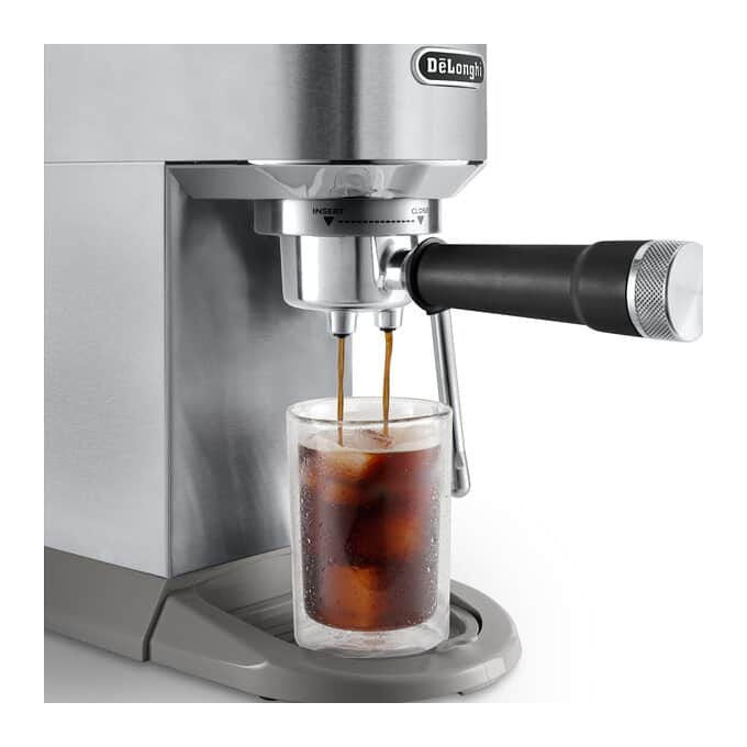 De'Longhi EC890.M Dedica Duo Macchina da caffe' Espresso 1.1 L 15 bar 1450 W Cold Brew Cialde E.S.E. colore Argento