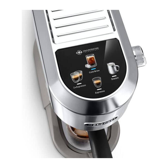De'Longhi EC890.M Dedica Duo Macchina da caffe' Espresso 1.1 L 15 bar 1450 W Cold Brew Cialde E.S.E. colore Argento