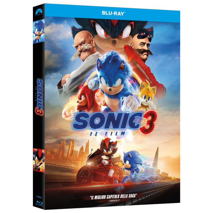 Paramount Sonic 3 Film Blu-ray 1080p Dolby Atmos Audio Italiano Keanu Reeves Jim Carrey 2024