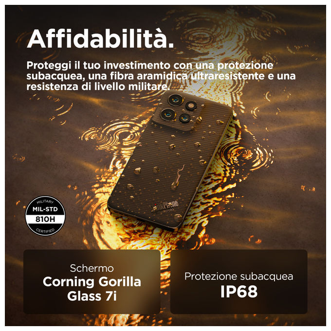 Motorola PB5W0001SE ThinkPhone25 Smartphone 5G 6.36'' 8 GB RAM 256 GB Android 14 Doppia SIM NFC IP68 colore Nero