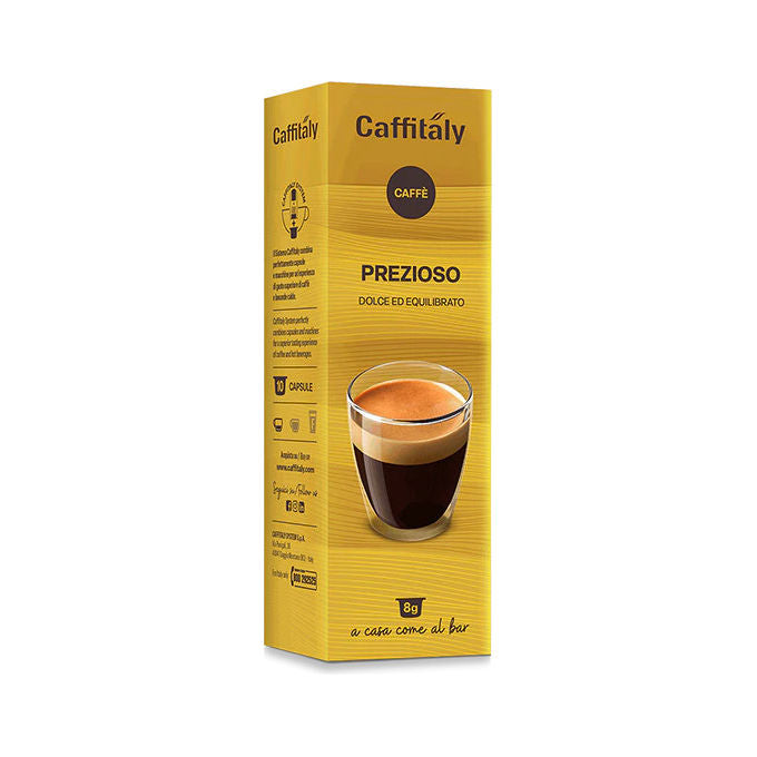 Caffitaly Capsule Caffe' Prezioso 100% Arabica Intensita' 6 Compatibili Caffitaly 10 Capsule