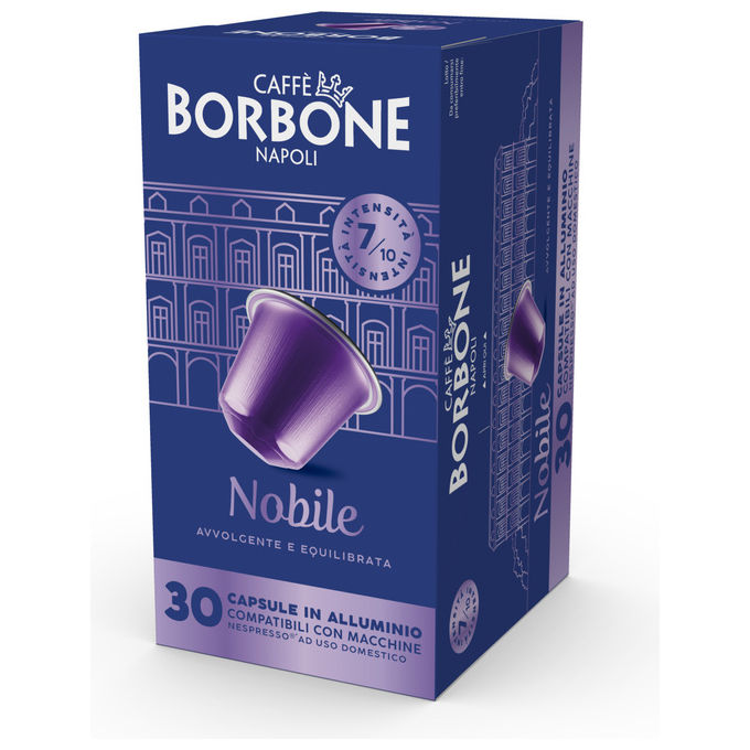 Caffe' Borbone REBNOBILE3X30N Miscela Nobile Capsule Caffe' compatibili Nespresso Alluminio 30 capsule 5g