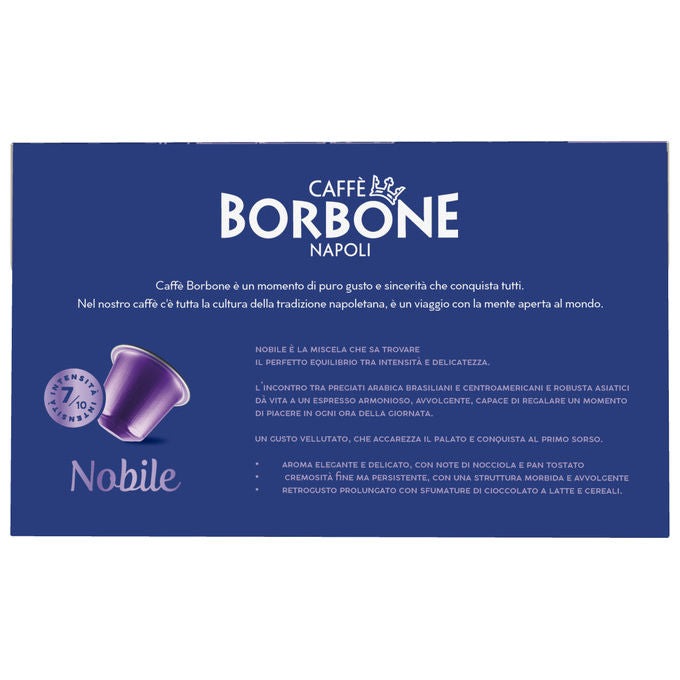 Caffe' Borbone REBNOBILE3X30N Miscela Nobile Capsule Caffe' compatibili Nespresso Alluminio 30 capsule 5g