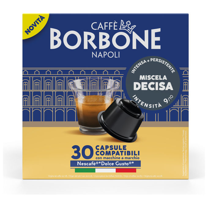 Caffe' Borbone DGBREDDECISA3X30N Capsule Caffe' Compatibili Dolce Gusto Miscela Decisa 30 pz