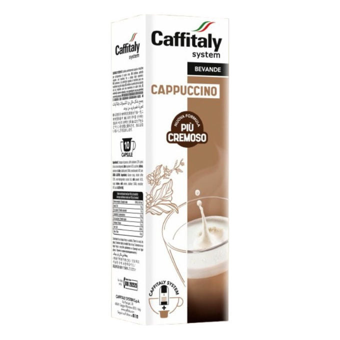 Caffitaly 5254 Cappuccino Capsule Caffe' con Latte compatibili Tchibo Cafissimo e Caffitaly 10 pz 11 g