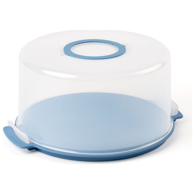 Guzzini 6585080 Tortiera alta da asporto Contenitore per torte rotondo lavastoviglie PP colore Blu Trasparente