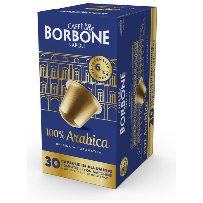 Caffe' Borbone REBPALAZARABICAX30N Capsule Caffe' Compatibili Nespresso Miscela 100% Arabica 30 capsule 5 g