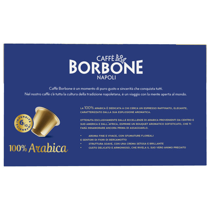 Caffe' Borbone REBPALAZARABICAX30N Capsule Caffe' Compatibili Nespresso Miscela 100% Arabica 30 capsule 5 g