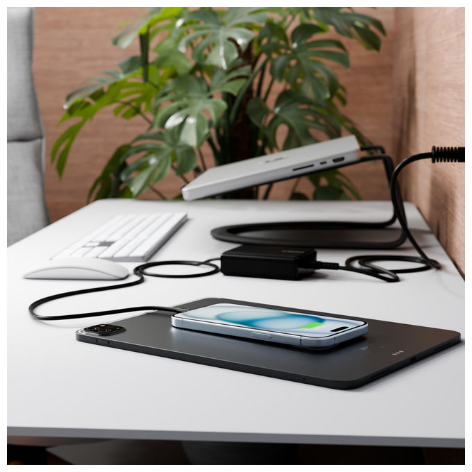 Cygnett CY5854PDWCH PowerMaxx Caricabatterie USB-C GaN 100W Ricarica Rapida cavo integrato 1m colore Nero