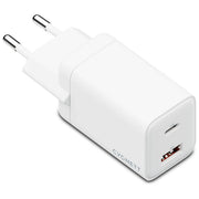 Cygnett CY5878PDWCH PowerPlus Caricabatterie da muro 35W Dual Port USB-A USB-C GaN ricarica rapida colore Bianco