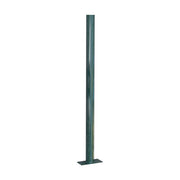 Viglietta Matteo Spa Paletto tondo con piastra acciaio plastificato Ø 48 mm H 200 cm piastra 150x80x4 mm resistente UV e intemperie colore Verde
